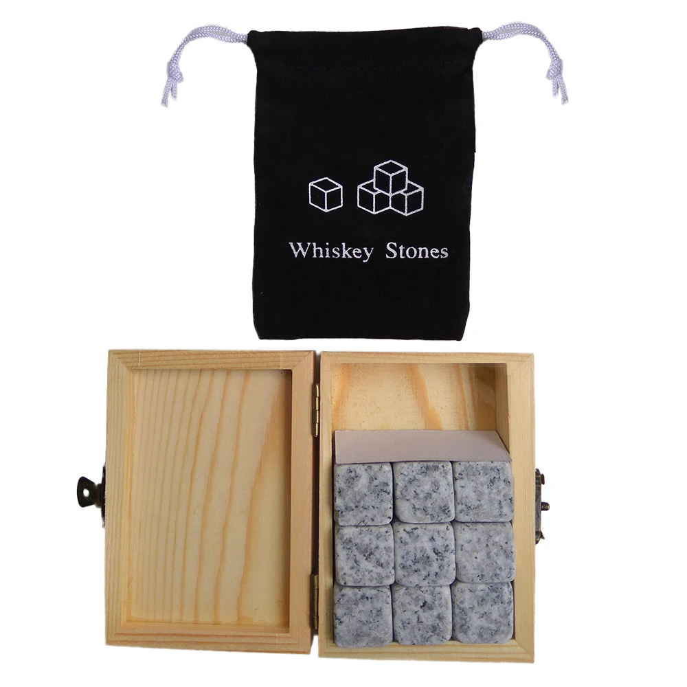 9 шт./компл. натуральные камни для виски льда кулер напитков кубики пивные гранит