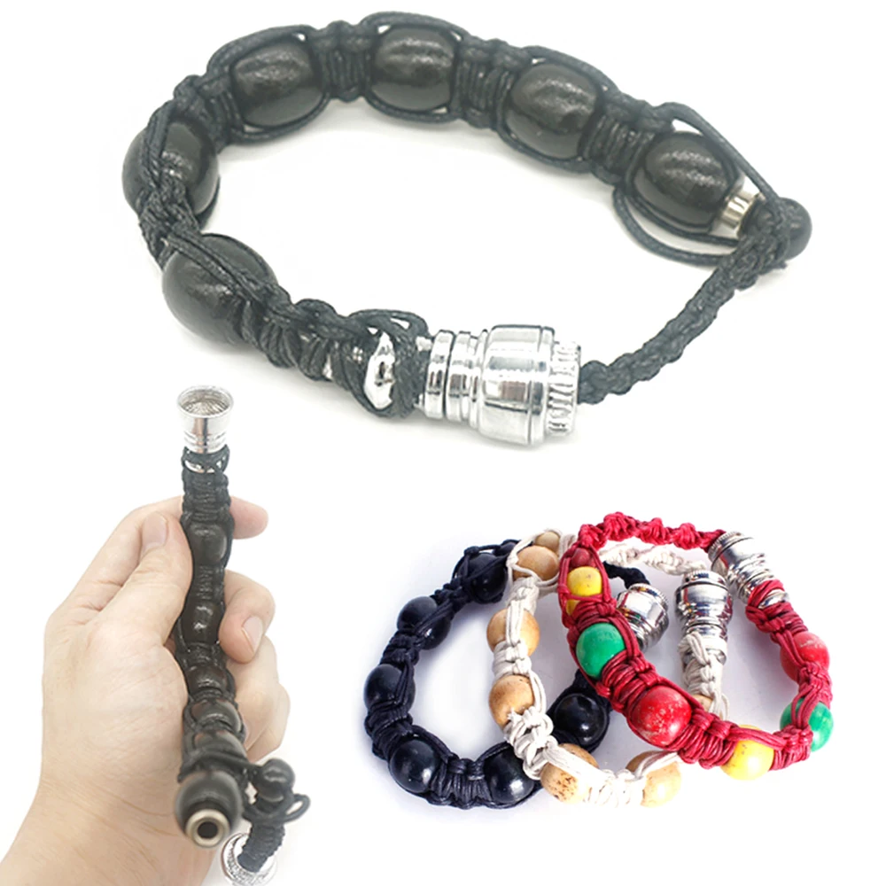 

10Pcs Tobacco Herb Pipe Bracelet Shape Smoke Jamaica Smoking Pipes 3 Style Cigarette Pipas Accessories Grinder Fumar Hierba Tubo
