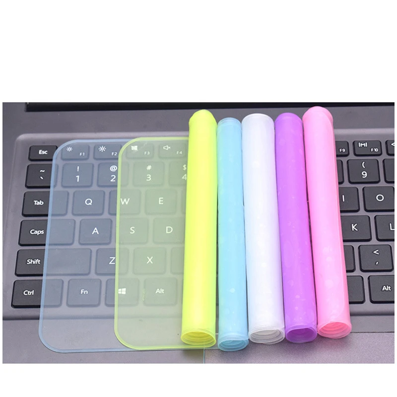 Waterproof Silicone Keyboard Cover Universal Laptop Accessories Dustproof Colorful Protector Film for 12 Inch to 17 Notebook