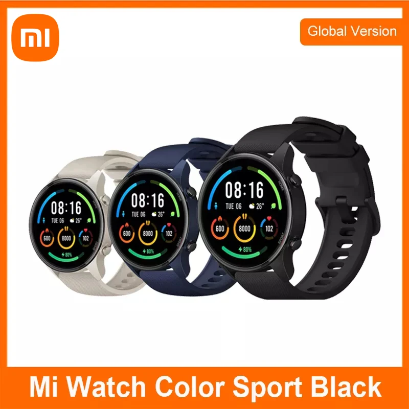 

Глобальная версия Mi часы с GPS фитнес-трекером Xiaomi цветные часы 5ATM водонепроницаемый спортивный пульсометр 1,39 дюймовый AMOLED экран