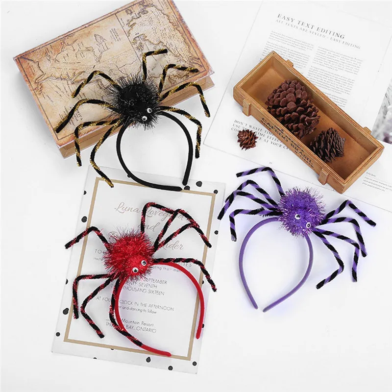 Хэллоуин паук обруч для волос креативный Праздничный детей и женщин одеваются