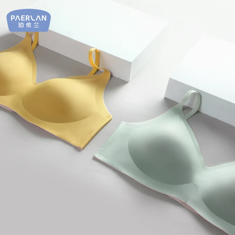 

PAERLAN Comfortable Breathable Soft Beautiful Back One Piece Thin Cup Bra Woman Bra Seamless Underwear New Push Up Bra