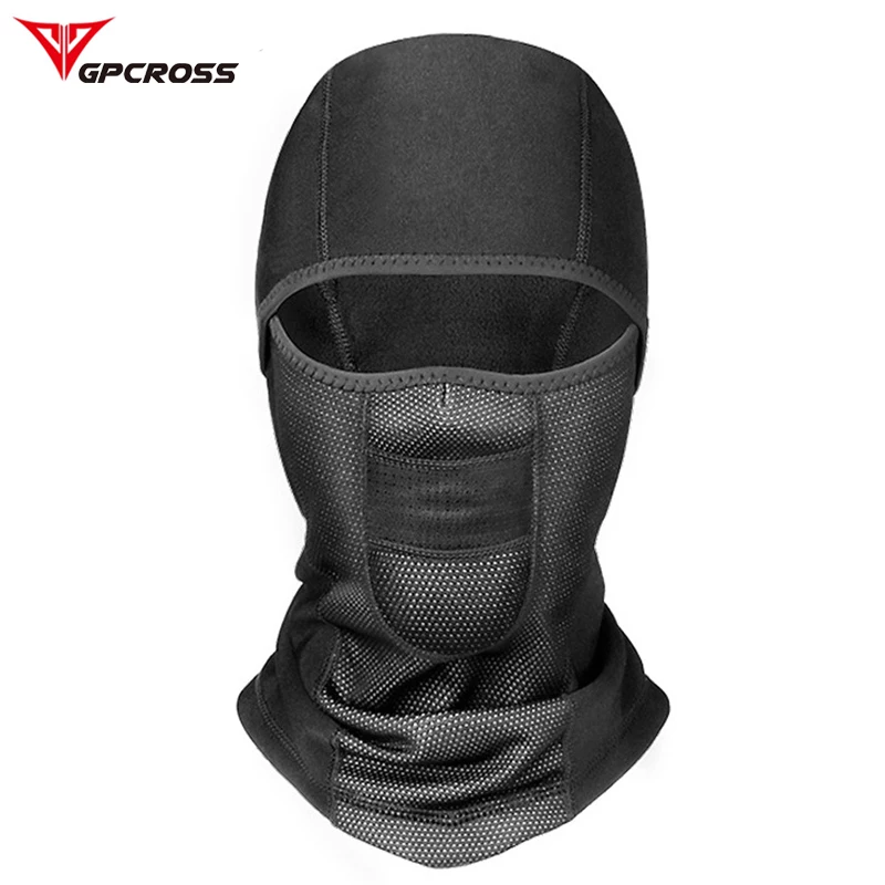 GPCROSS, зимняя теплая мотоциклетная маска для лица, Балаклава, мотоциклетный шлем, маска для лыжного спорта, снегохода, езды на велосипеде, флисовая маска