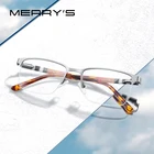 Мужские и женские очки для близорукости MERRYS, дизайнерские квадратные ацетатные очки с полуободковой оправой для мужчин и женщин, S2250