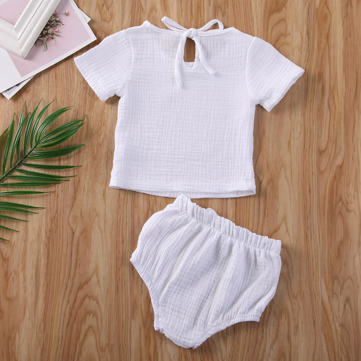 2020 Newest Hot Newborn Infant Kids Baby Boy Girl Clothes Cotton&ampLinen Tops T-Shirts+Shorts Pants 2pcs Summer Outfits Set | Детская