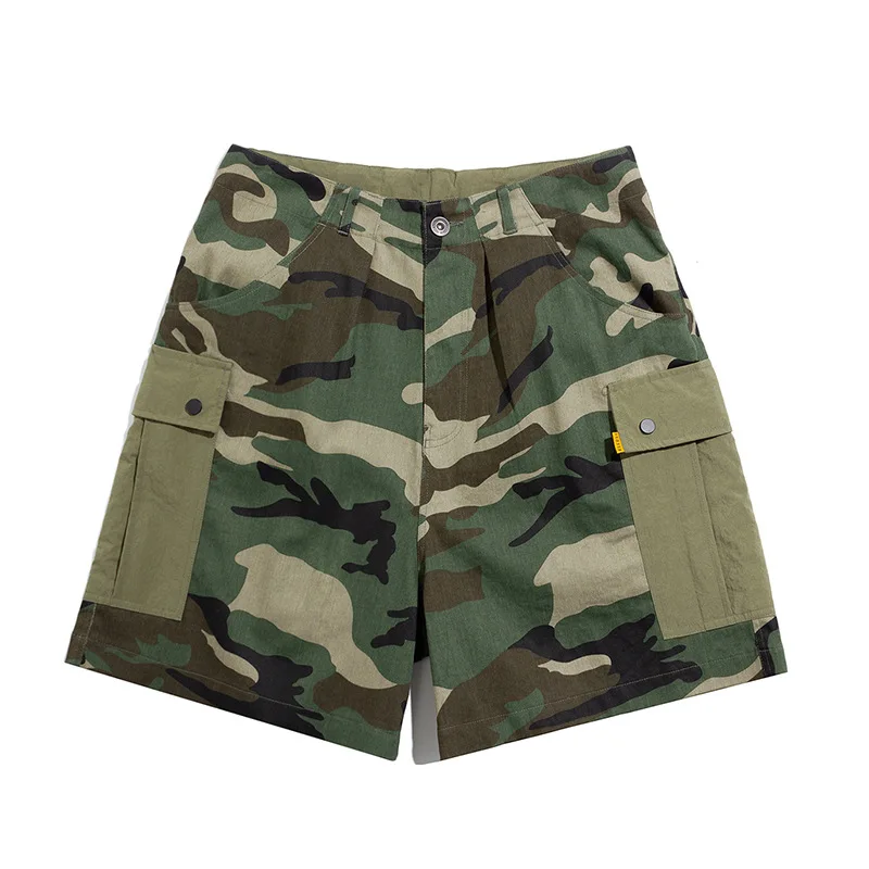 

Printed shorts men's summer Multi Pocket camouflage pants polyester cotton casual shorts regular pockets knee length