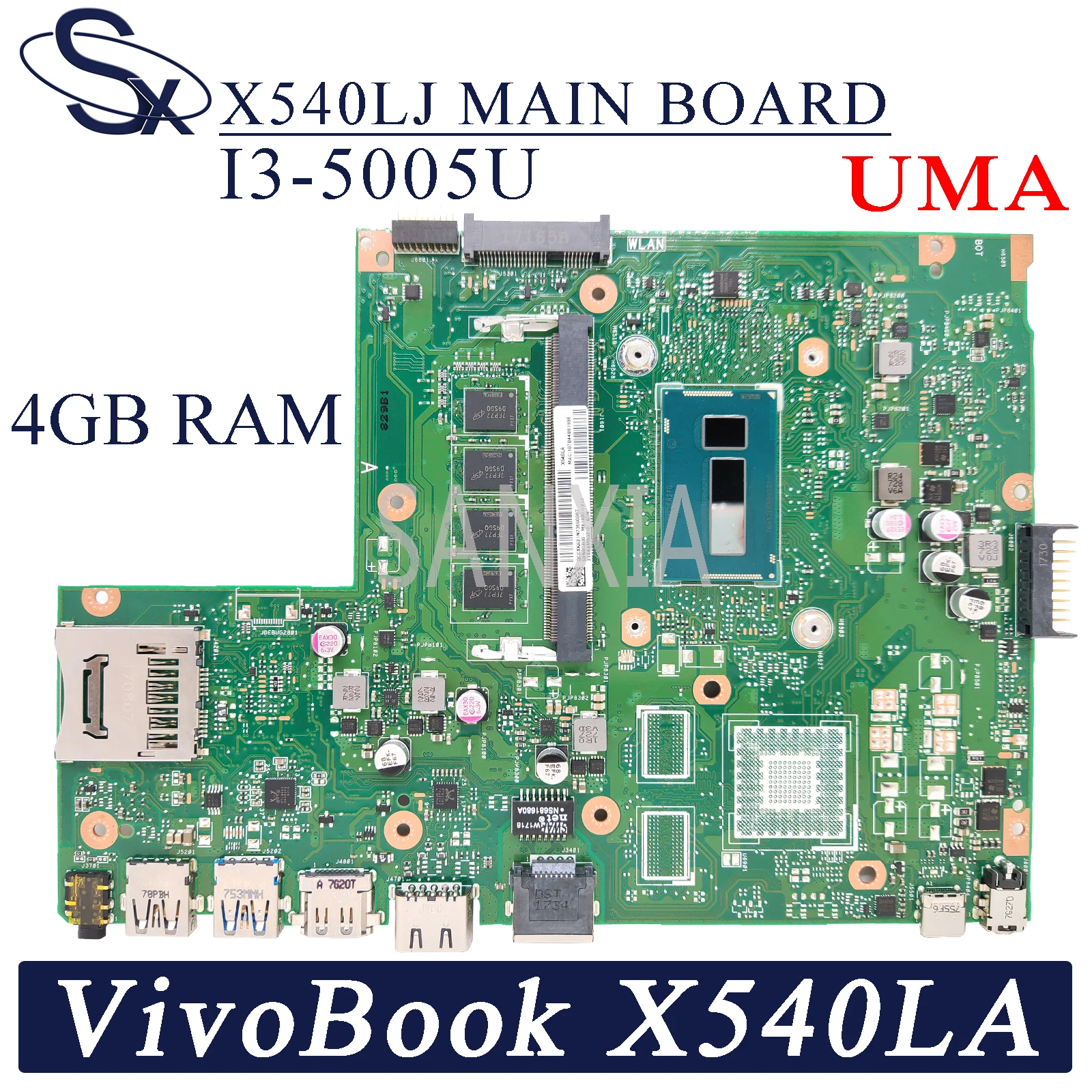 KEFU X540LJ материнская плата для ноутбука ASUS VivoBook X540LA F540LJ F540LA F540L A540LJ A540L оригинальная