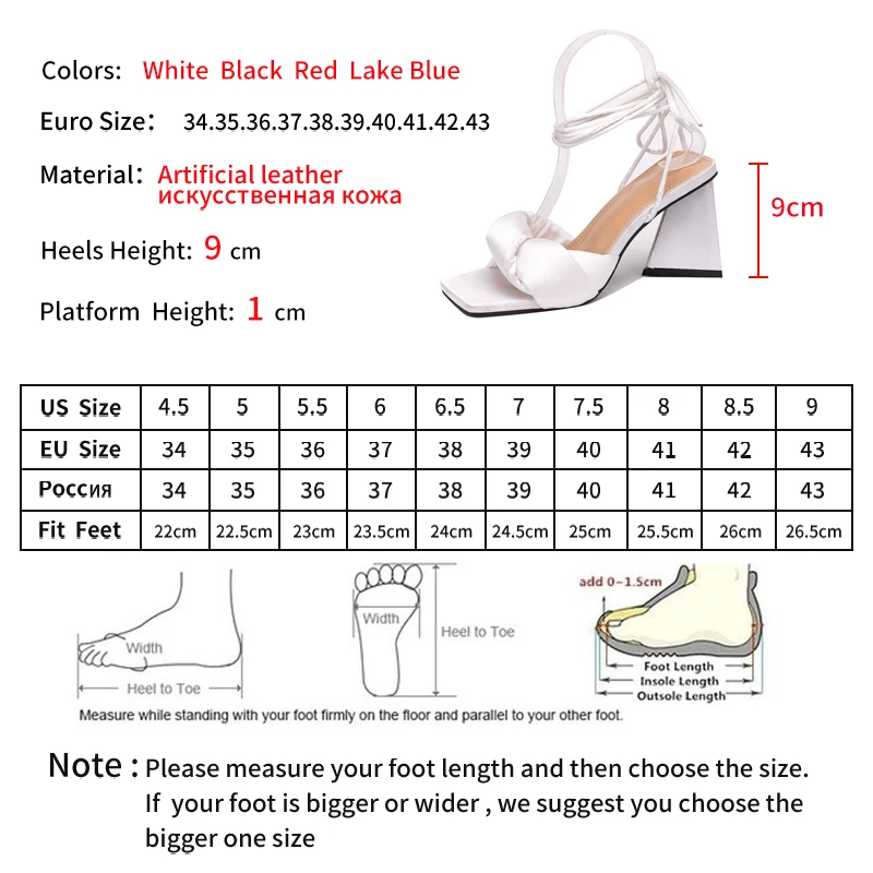 

LEOPARD LAND 2021 Summer Women Fashion Heels Sandals Solid Color High Heels Women Lace-up Silk Square Toe Open Toe Sandals CWF
