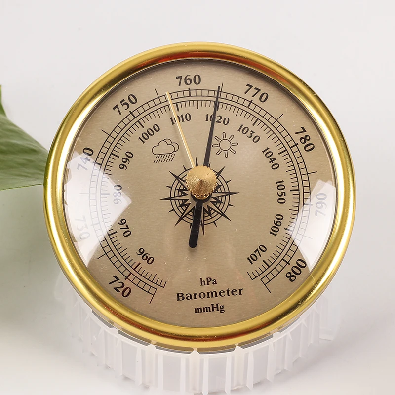 Barometer golden Новое качество циферблат традиционная Метеостанция Барометр гигрометр Температура - Цвет: Barometer golden