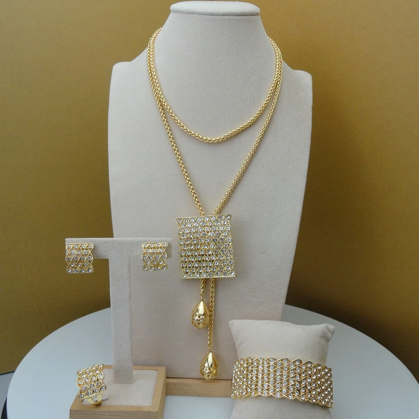 Yuminglai Dubai Costume Jewelry Sets for Women African Fashion FHK5853 |