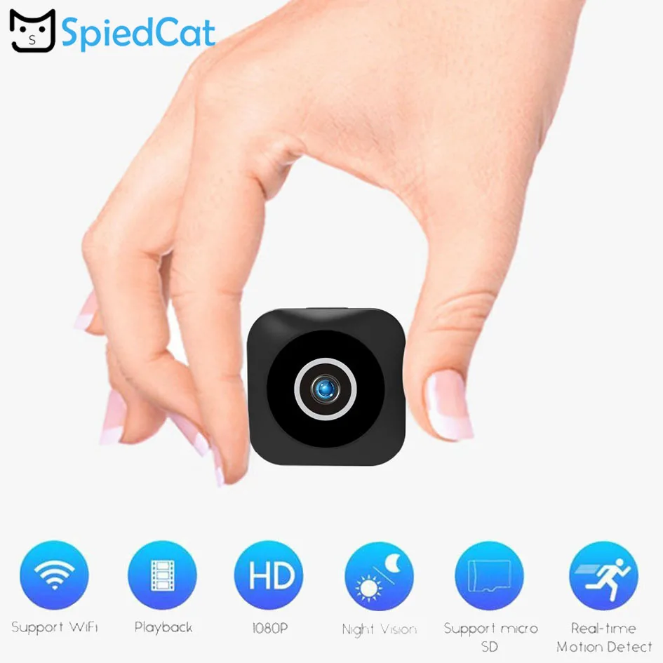 Wi Fi микро HD ночное видение и камера с датчиком движения домашняя Безопасность
