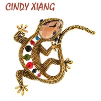 cindy xiang new lizard gecko metal brooches for women luxury cute fashion animal pins vintage jewelry kids accessories