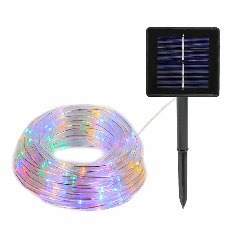 Светодиодная уличная гирлянда на солнечной батарее декоративный шнурок с