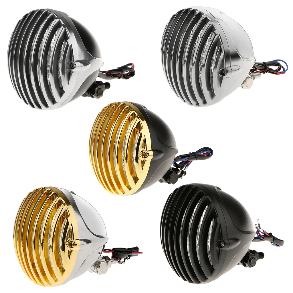 Легкие ребристые линзы для головы мотоцикла крышка гриля корпус Harley Chopper Bob |