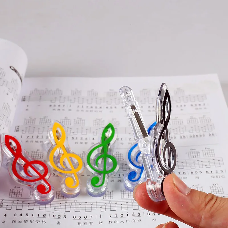 Новинка музыкальная книга зажимы для страниц милая канцелярская папка зажим