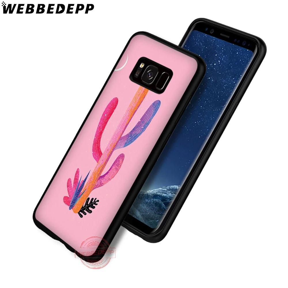 WEBBEDEPP красивый кактус мягкий чехол для телефона с изображением цветов Samsung S6 S7