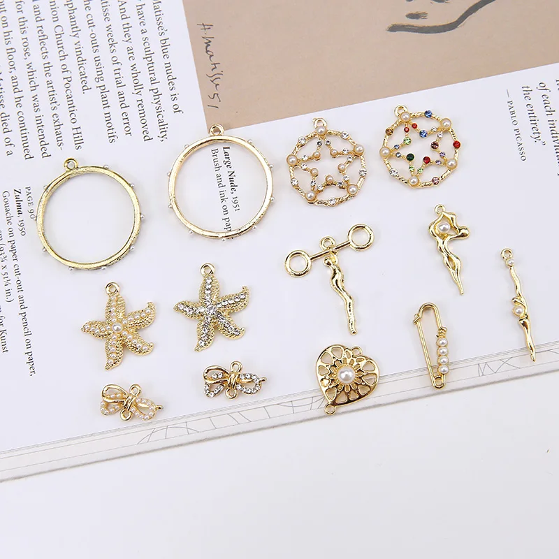 10 шт. новинка 2020 корейские медные серьги гантели с бантом в виде морской звезды