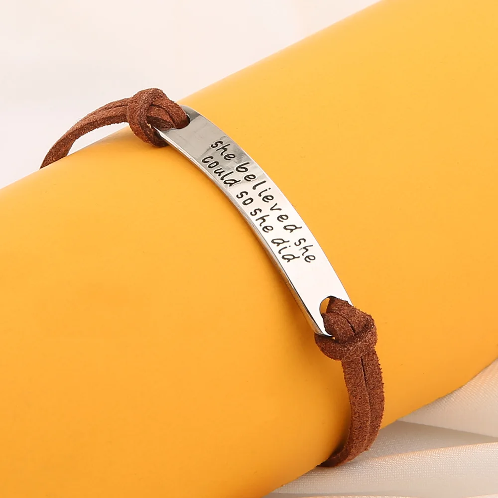 Браслеты из нержавеющей стали для женщин Роскошные модные трендовые английские