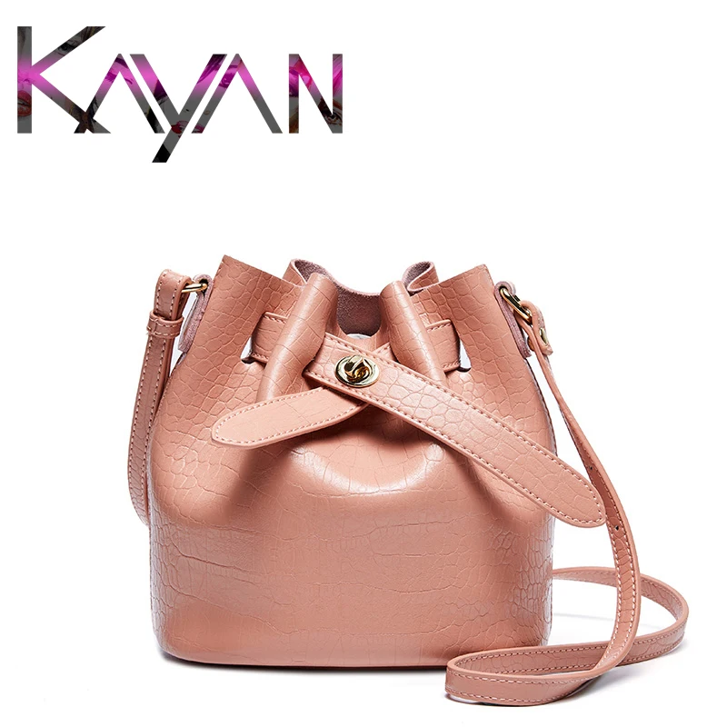 Модная Сумка-ведро из коровьей кожи модная женская сумка с крокодиловым узором