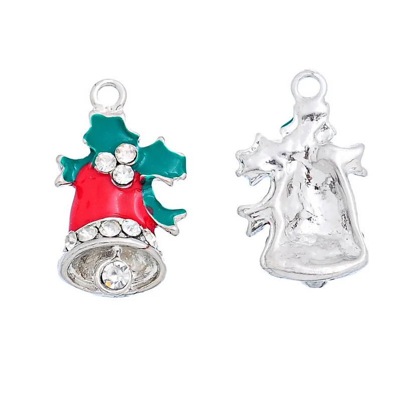 10 шт Рождественские Подвески колокольчики очаровательные красные зеленые