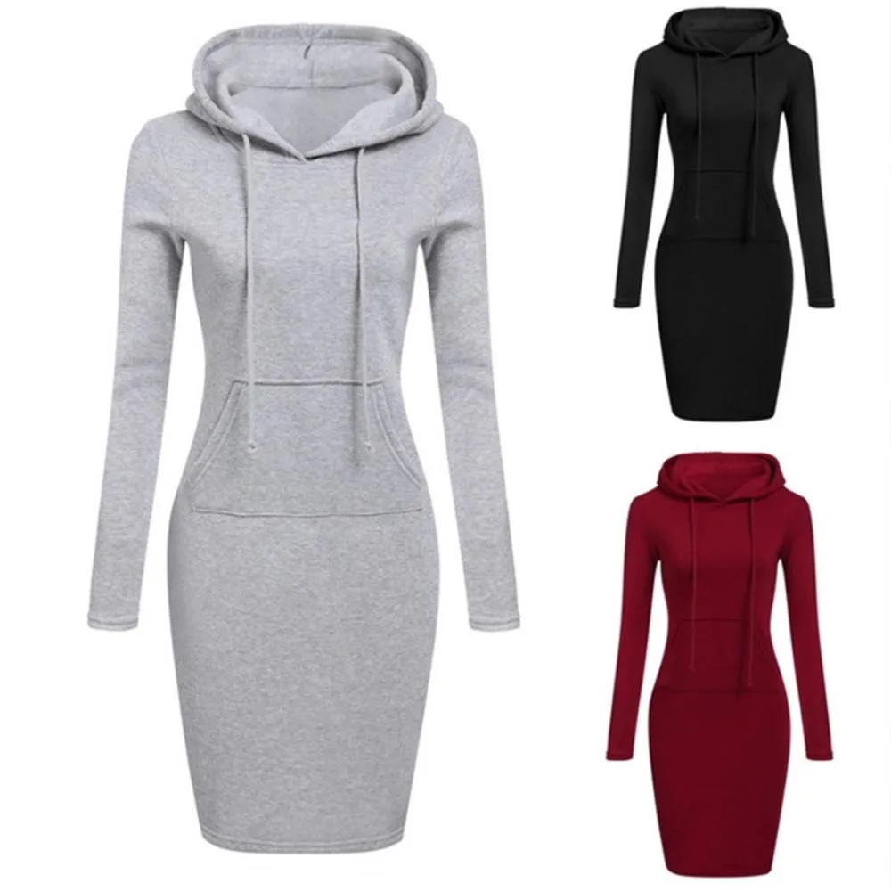 

Элегантное мини-платье с капюшоном, однотонные свитшоты с длинным рукавом, на бретельках, платья для женщин, Осень-зима 2021, одежда желтого и ...