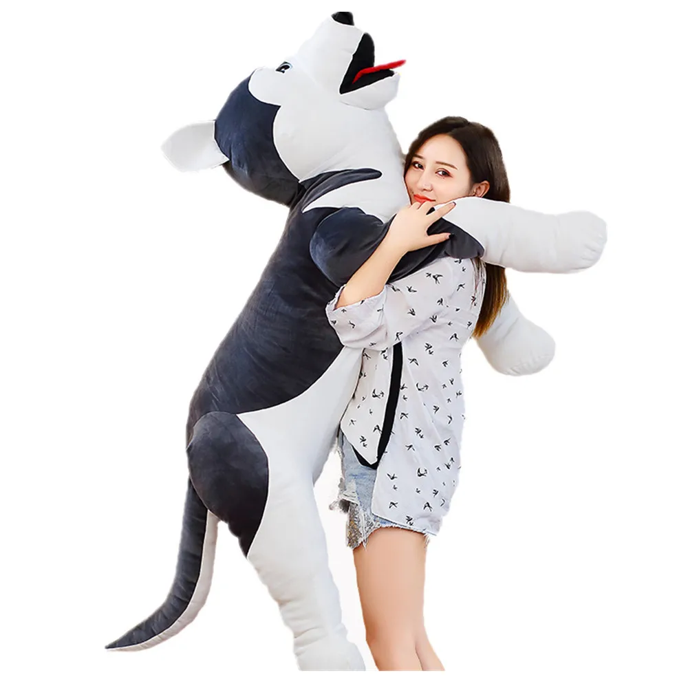 Fancytrader 59'' Giant Plush Husky Toy Stuffed Animal Dog Doll Hugging Pillow Kid Gift Home Deco X'mas Gift 150cm 2 Colors