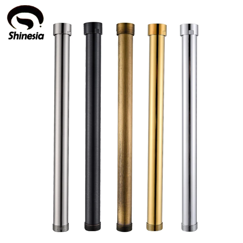 

Shinesia Oil Rubbed Bronze/Chrome/Brushed Nickel/Golden/Antique Brass 12-inch(30CM) Shower Faucet Set Bathroom Extension Tube