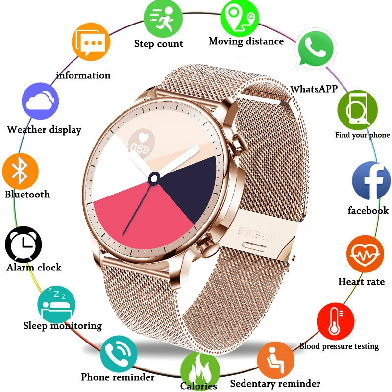 Relógio de Fitness Masculino à Prova Display para Android Lige Senhoras Relógio Inteligente Feminino Smartver Dwaterproof Água Música Tempo Ios Reloj