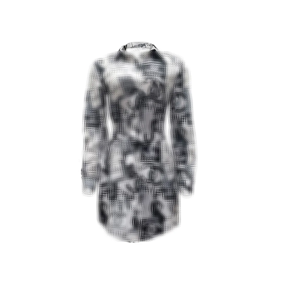

2021 Ladies Fashion Casual All-match Digital Printed Shirt Cardigan Long Sleeve Office Lapel Shirt
