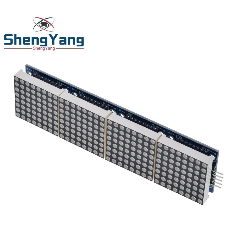 ShengYang 1 шт. MAX7219 матричный модуль для Arduino микроконтроллер 4 в одном дисплее с 5P линии