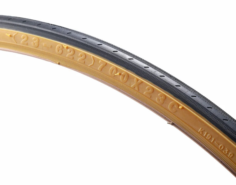 KENDA retro bicycle tires 700C road bike tire pneu 700 23C ultralight 430g racing fixie bike tyres red yellow side 110PSI