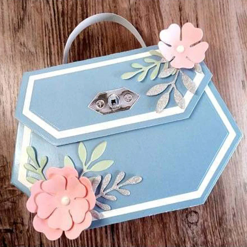 

QWELL Flower Bag Metal Cutting Dies for Scrapbooking and Card Making Paper Embossing Craft New 2019 die cuts