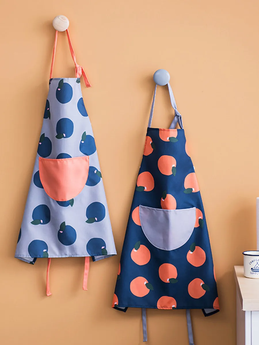 

Кухонный Фартук, водонепроницаемый и маслостойкий домашний женский фартук для готовки, Летний рабочий комбинезон, передняя часть