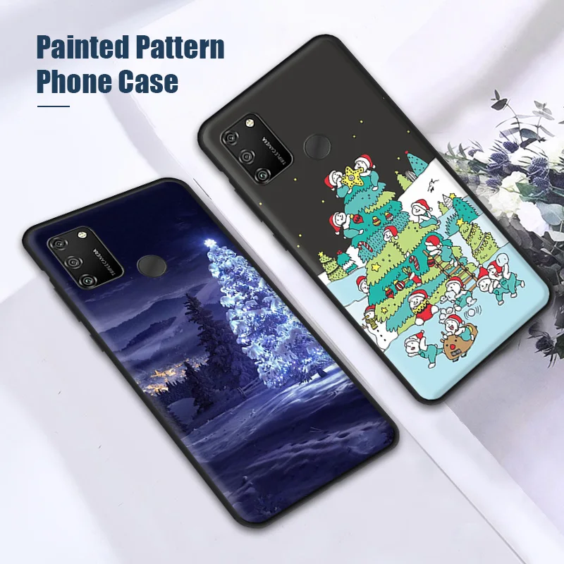 Мягкий силиконовый чехол с рождественской елкой для телефона Honor X10 9X lite Premium 8X 7X 6X