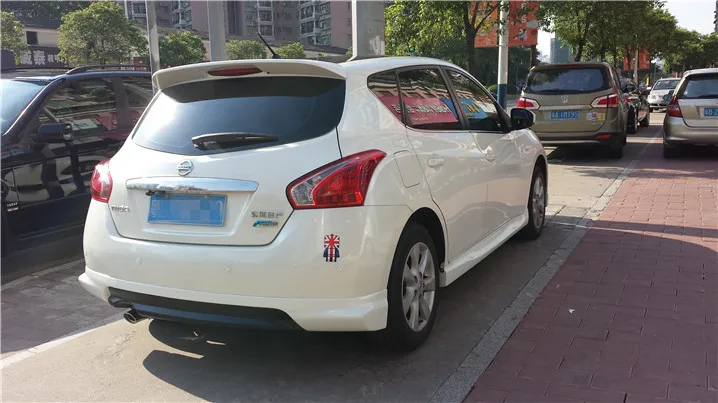 Спойлер для Versa 2011 2015 Nissan Tiida спойлер WXK из АБС пластика цвет заднего крыла