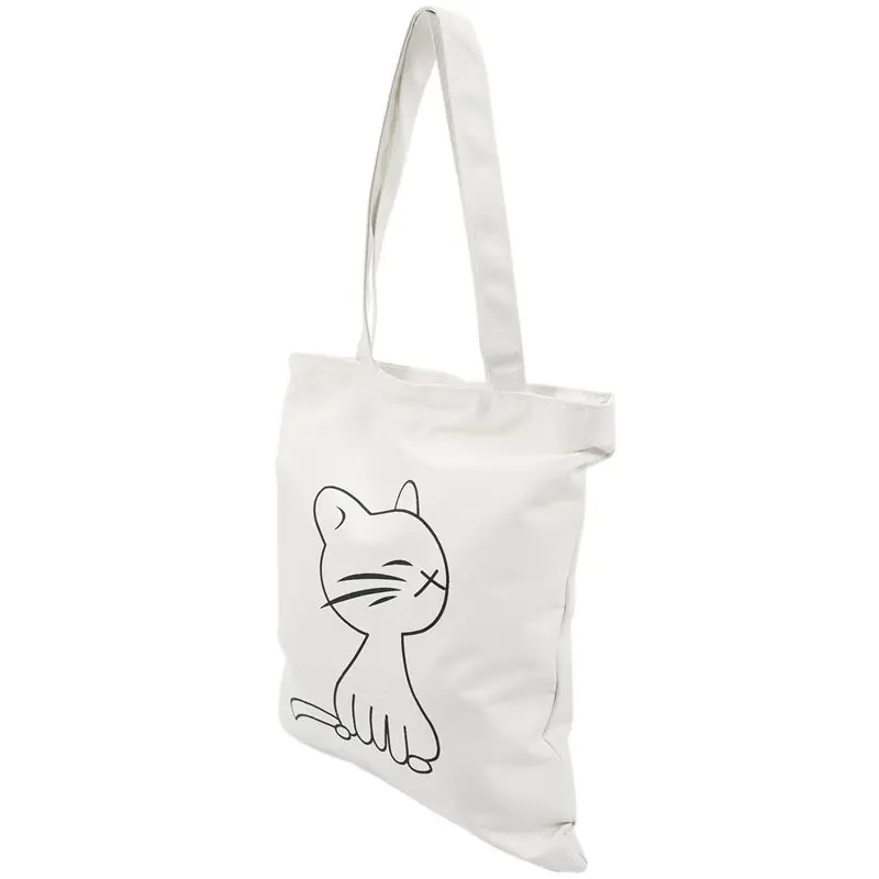 Холщовая Сумка-тоут с застежкой-молнией сумка для покупок продуктов на плечо