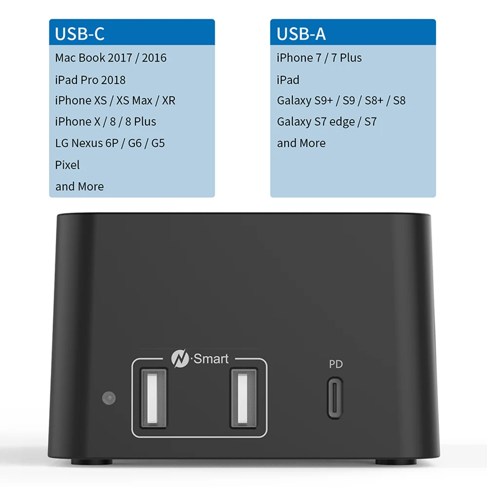 NTON POWER US Power Strip 66 Вт (PD Charger 45 + USB 21 Вт) Настольная зарядная станция с 6 футами длинный