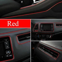 5meter car tuning interior decor red point edge gap door panel accessories molding line creative car accesories interior