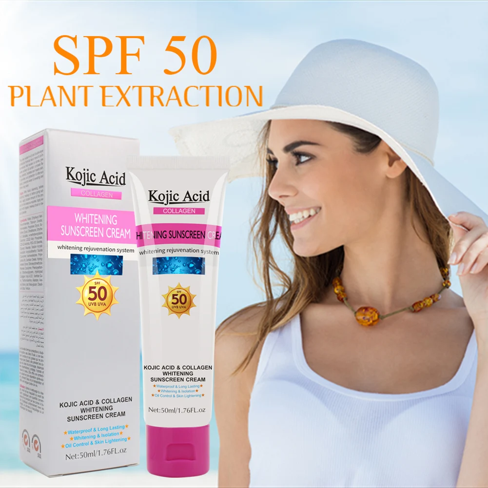 

Sun Cream Facial Body Sunscreen Whitening Sunblock Skin Protective Cream Anti-aging Oil-control Moisturizing SPF50PA++ TSLM1