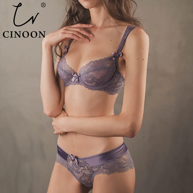 Ультратонкое нижнее белье CINOON комплект размера плюс бюстгальтеры A B C D