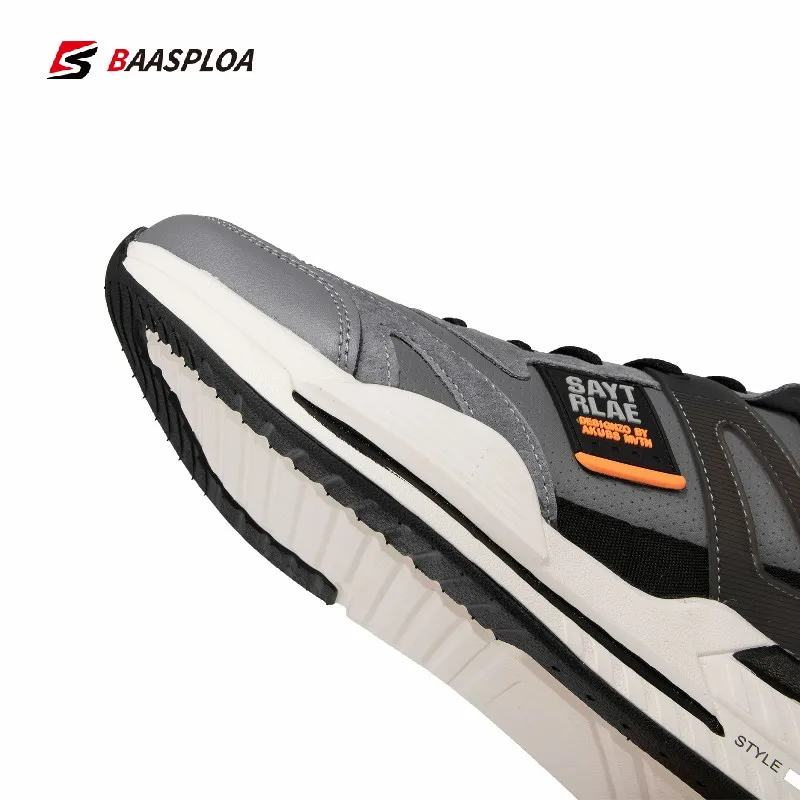 Baasploa 2022 New Arriavl Men's Waterproof Sneakers Sport Lightweight Casual Non-slip Walking Shoes Leather Male Running Shoes