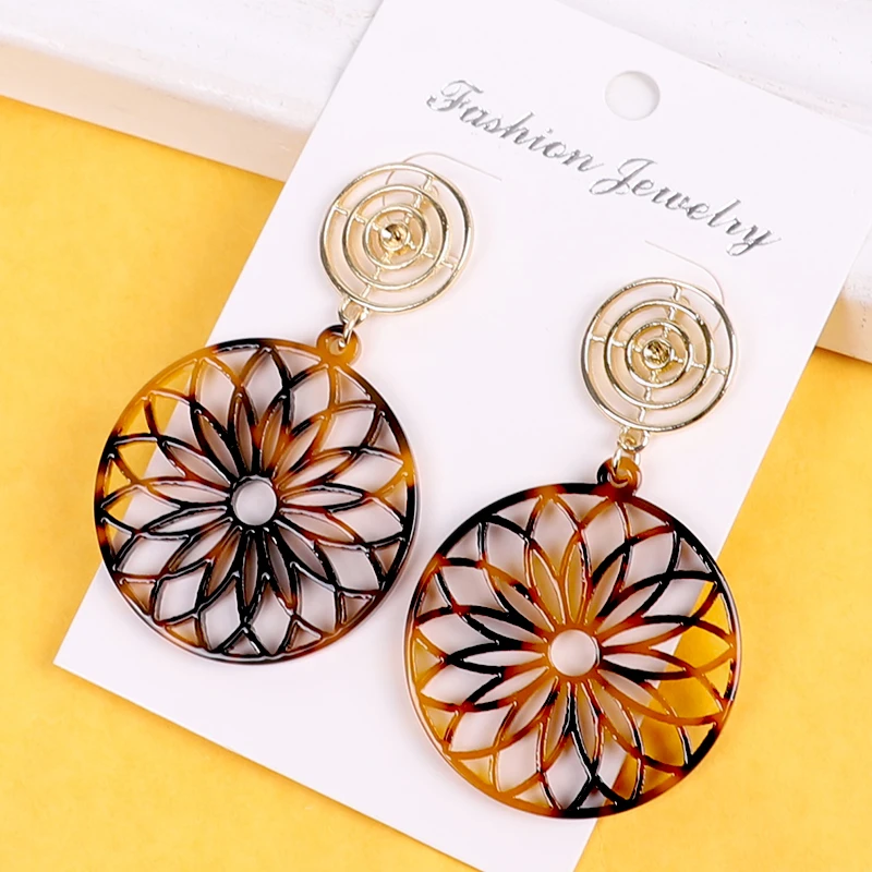 Серьги 2019 акриловые ювелирные изделия бохо модные вечерние Винтажные серьги на