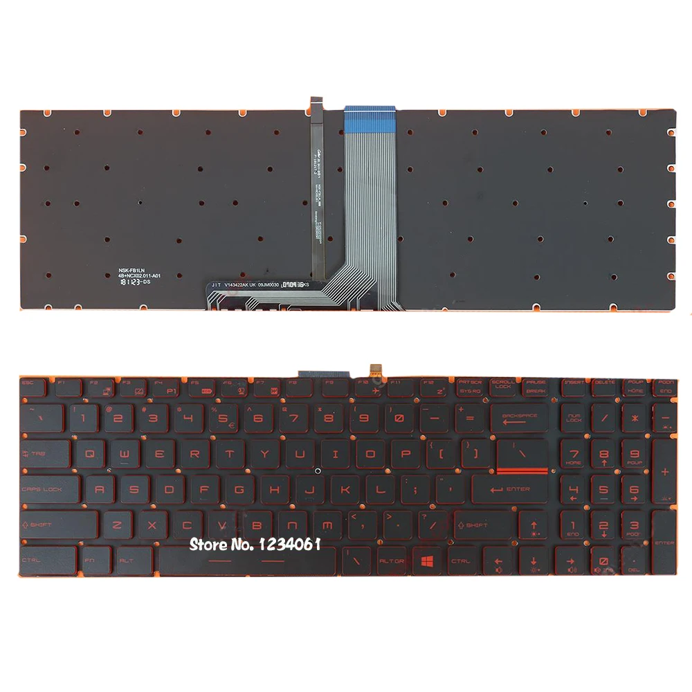 Оригинальная клавиатура для ноутбука MSI GL72M GL62 GL72 6QC 6QD 6QF GV62VR GL62MVR GV72VR GL63 GL73 GL62M