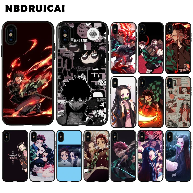 Жесткий чехол для телефона с аниме Demon Slayer Kimetsu no Yaiba iPhone 11 pro XS MAX 8 7 6 6S Plus X 5 5S SE