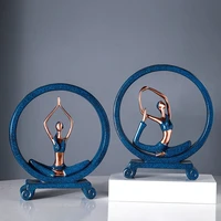modern yoga beauty characters resin ornaments home livingroom desktop figurines decoration bookcase cabinet furnishing crafts