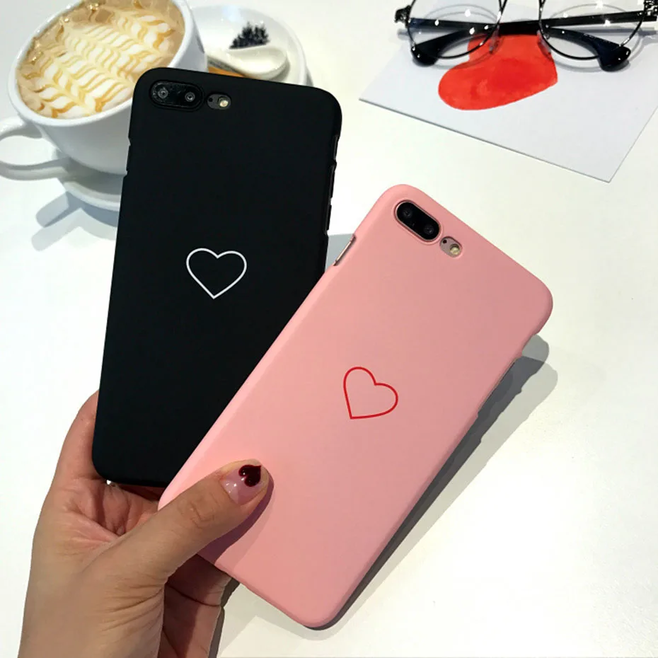 Милый телефон чехол для iPhone 6 6s 6plus Plus 7 7Plus 8 8Plus X XR XSMAX жесткое матовое покрытие с