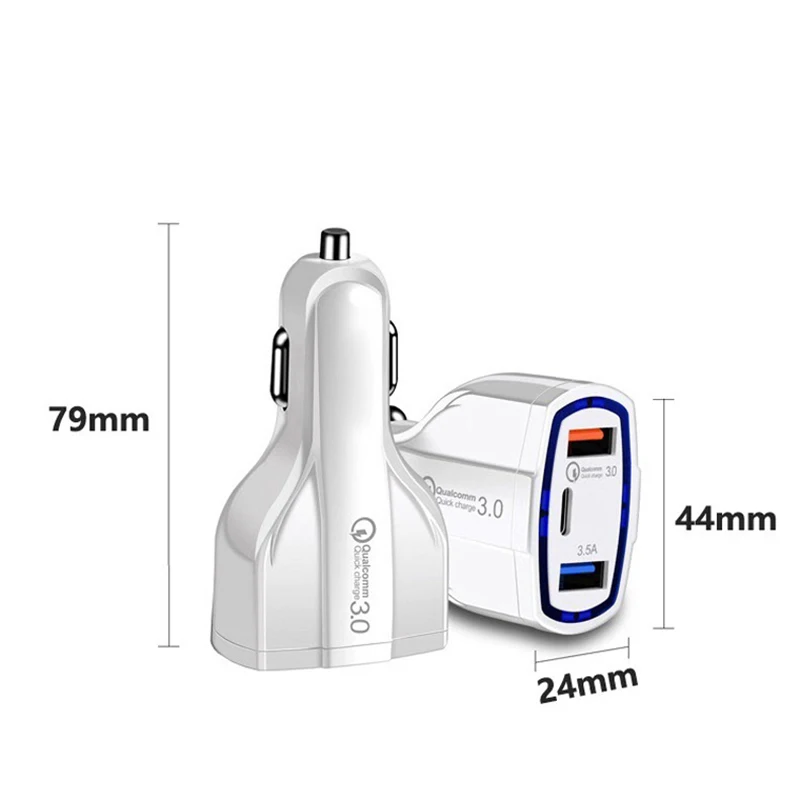 Автомобильное зарядное устройство QC 3 0 с двумя USB-портами 35 Вт 7 а | Мобильные