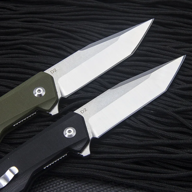 

Outdoor folding knife high hardness D2 steel sharp outdoor survival multifunctional portable self-defense knife