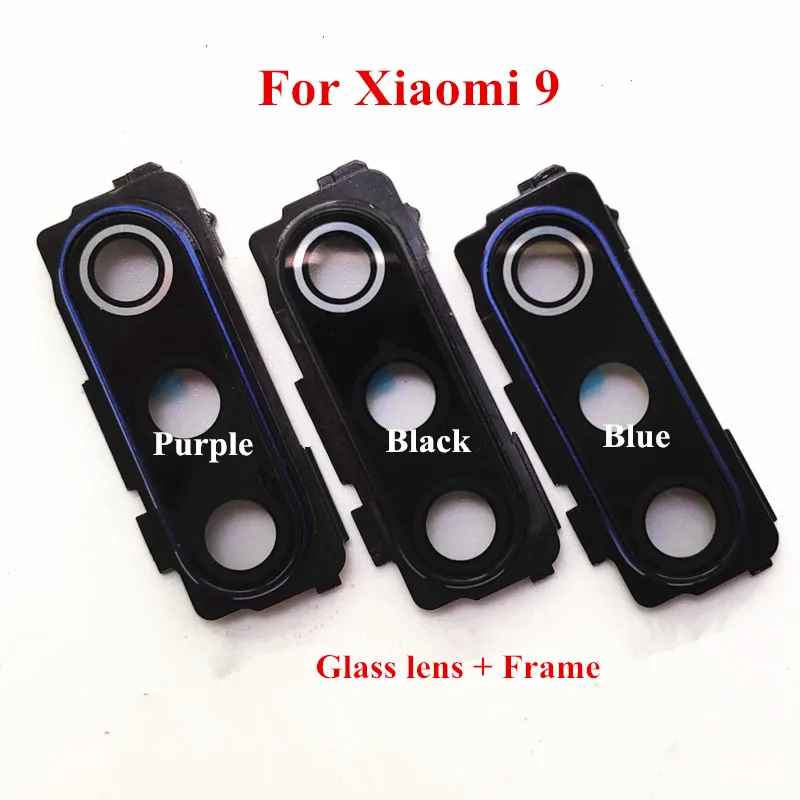 

1x New Original Rear Back Camera Glass Lens with Frame Holder Replacement Parts for Xiaomi 9 Mi 9 Mi9
