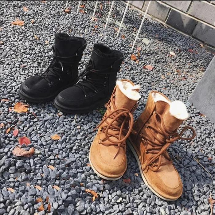 

Warm botas mujer 2019 Winter New Plush Shoes Women Warm Snow Boots Fashion Brand Ladies footware Wools and Fur Girls Ankle Boots